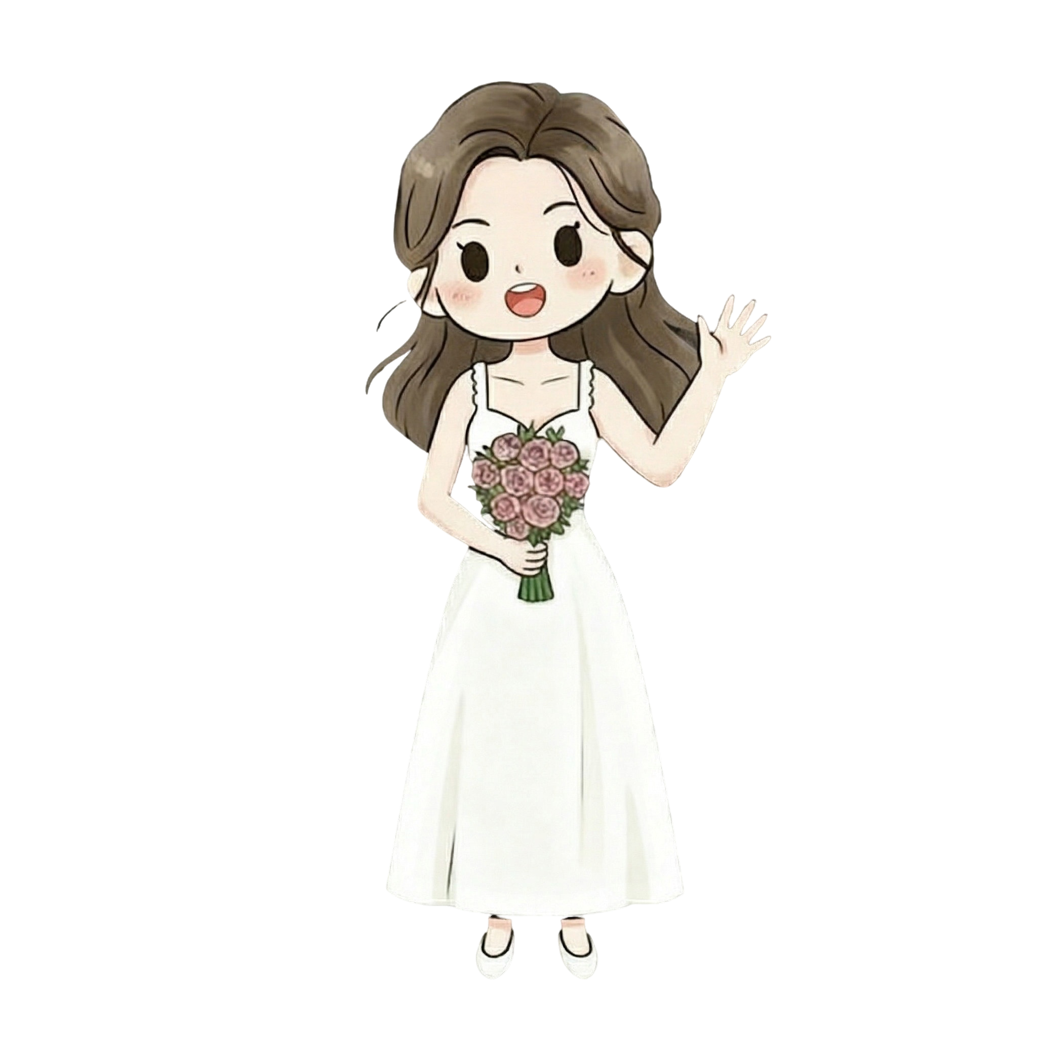 卡通新娘谢谢你